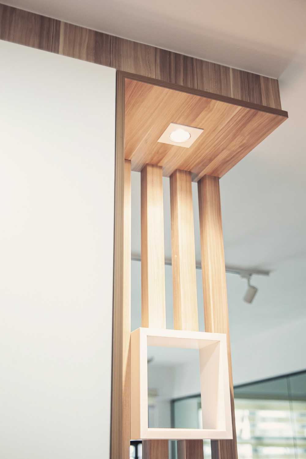 Scandinavian Entryway with Downlights and Shoe Cabinets