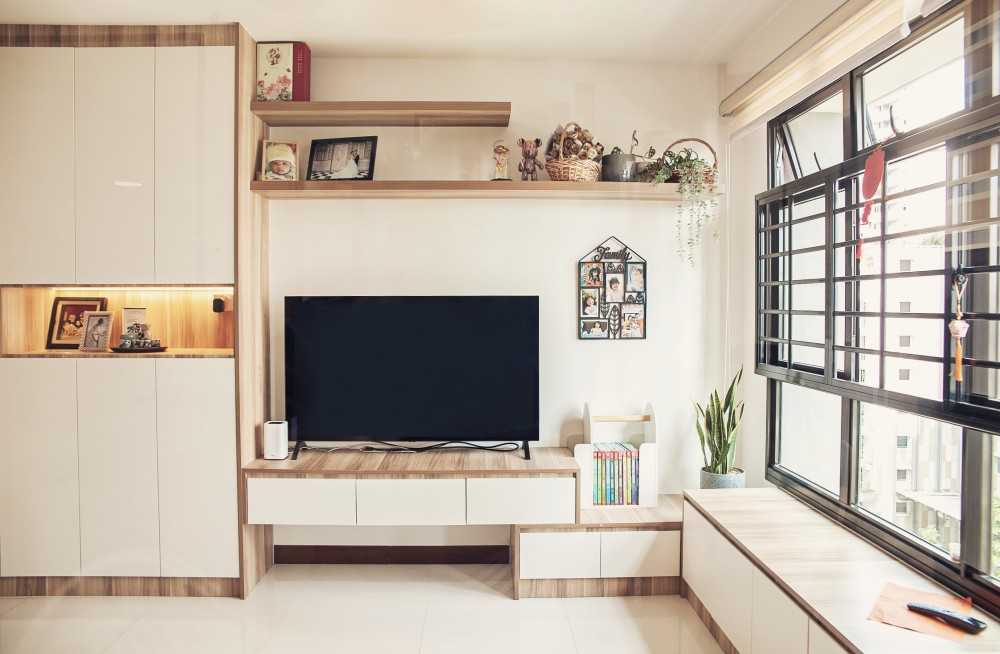Scandinavian Living Room with Settee and TV Console