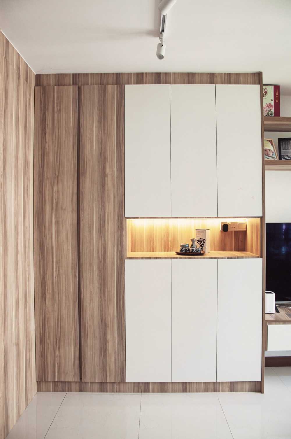 Scandinavian Living Room with TV and Storage Cabinets