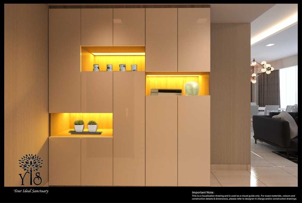 Modern Foyer with Storage Cabinets and Display Cabinets