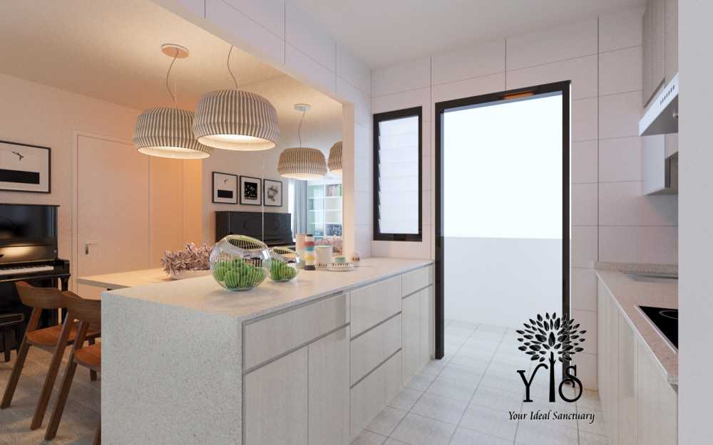 Contemporary Kitchen with Kitchen Island and Open Kitchen