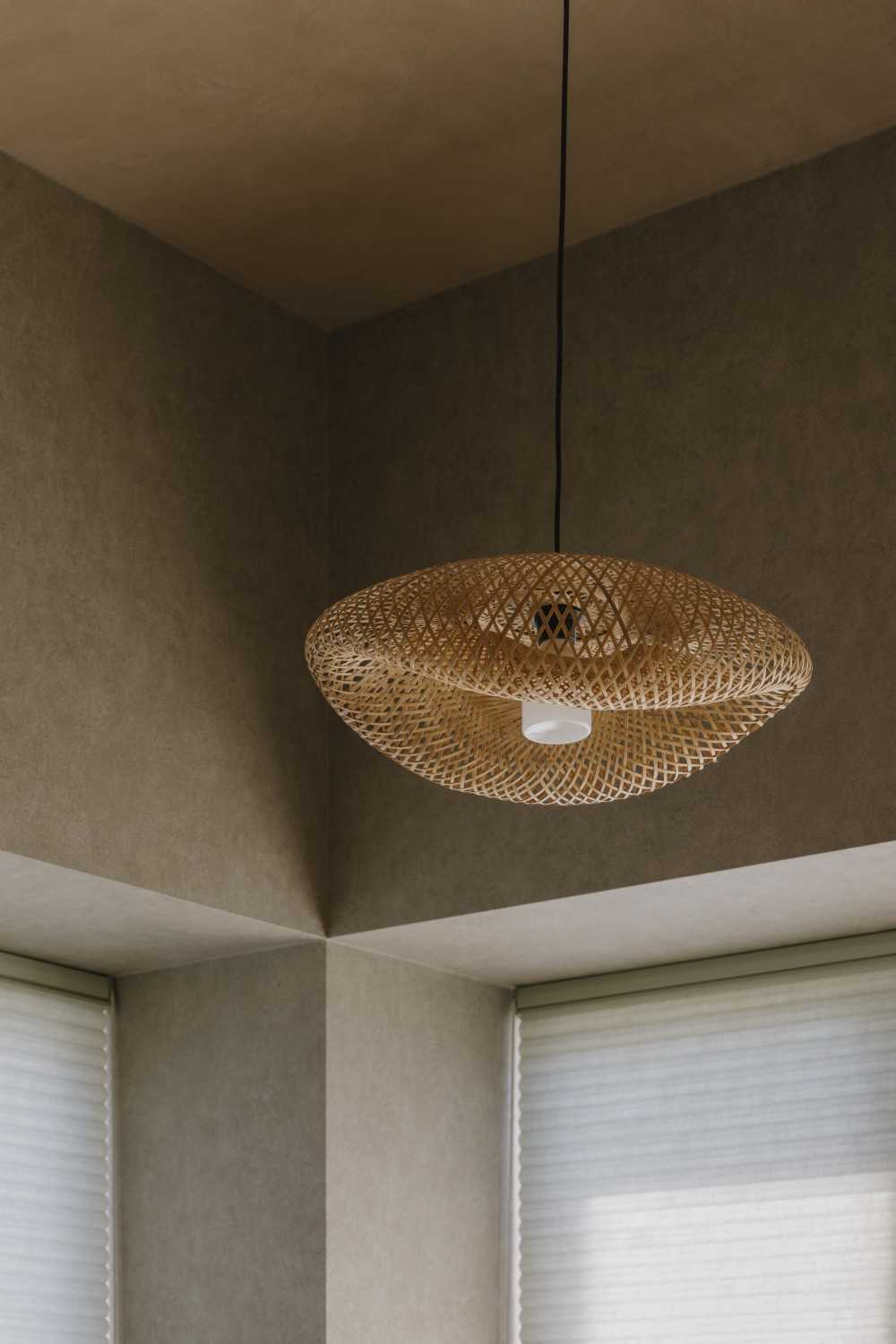 Minimalist Bedroom with Wallpaper and Roller Blinds
