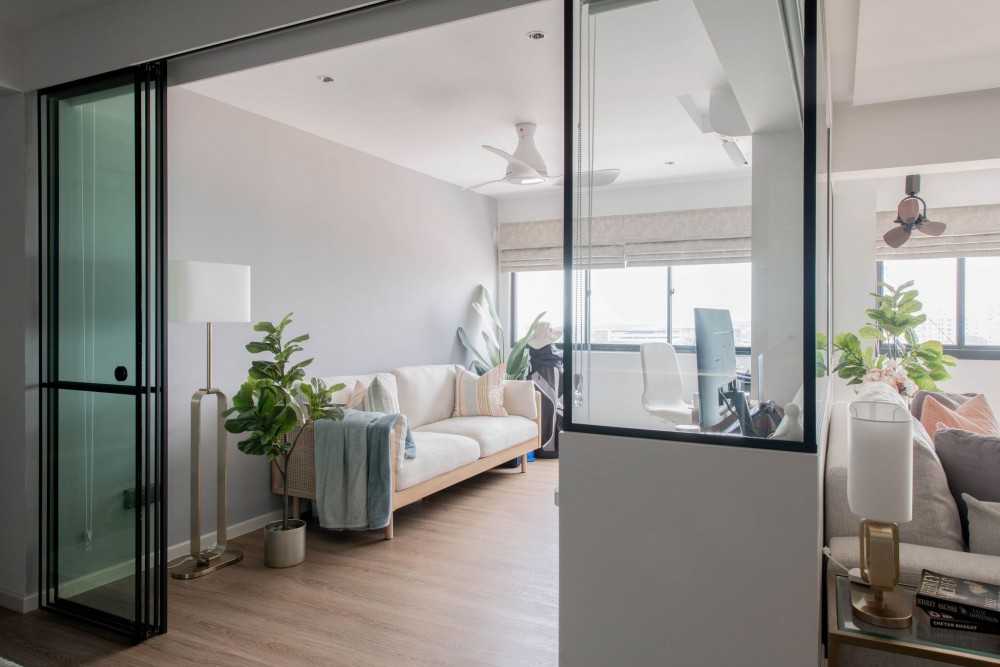Scandinavian Home Office with Desk and Desk Chairs