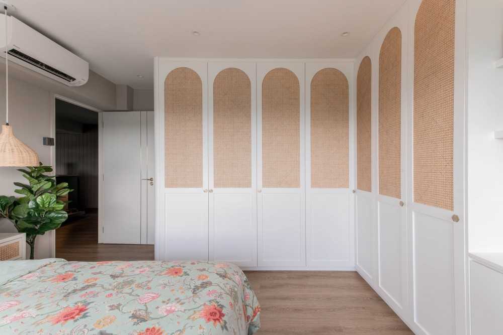 Scandinavian Bedroom with Wardrobe and Closet