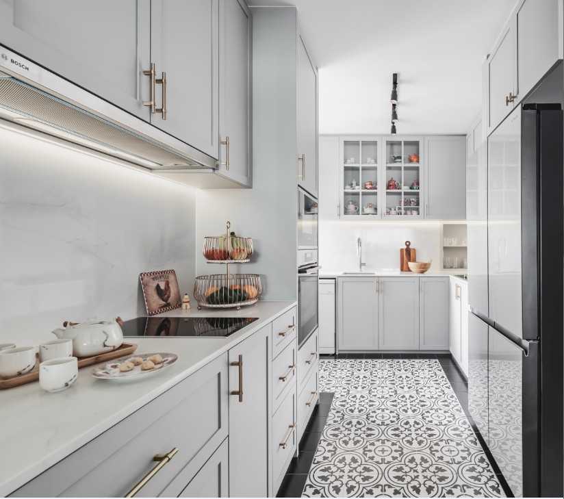 Modern Kitchen with Countertop and Cupboard