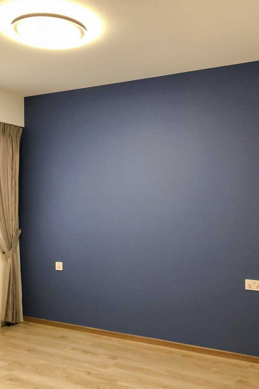 Scandinavian Living Room with Paintings and Flooring