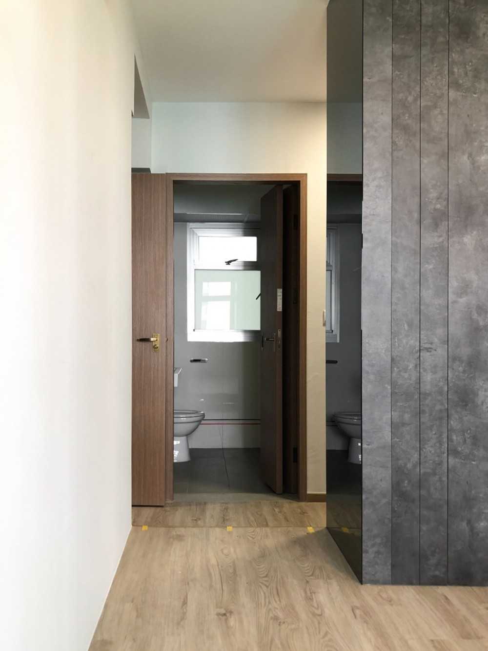 Scandinavian Bedroom with Wardrobe and Paintings