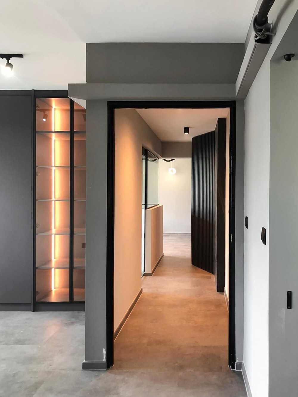 Scandinavian Bedroom with Wardrobe and Display Cabinets