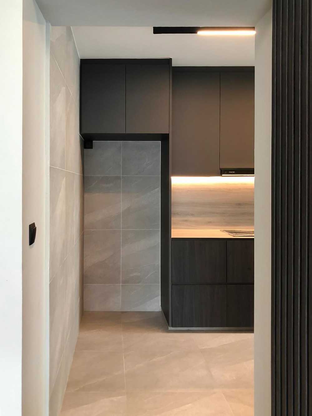 Scandinavian Kitchen with Kitchen Accessories and Paintings