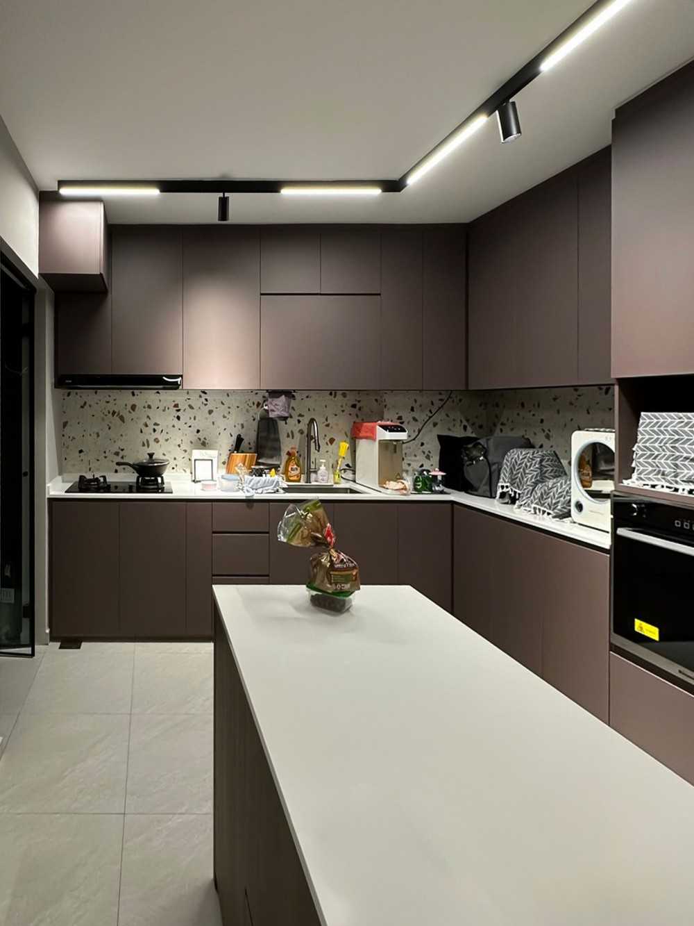 Scandinavian Kitchen with Kitchen Accessories and Paintings