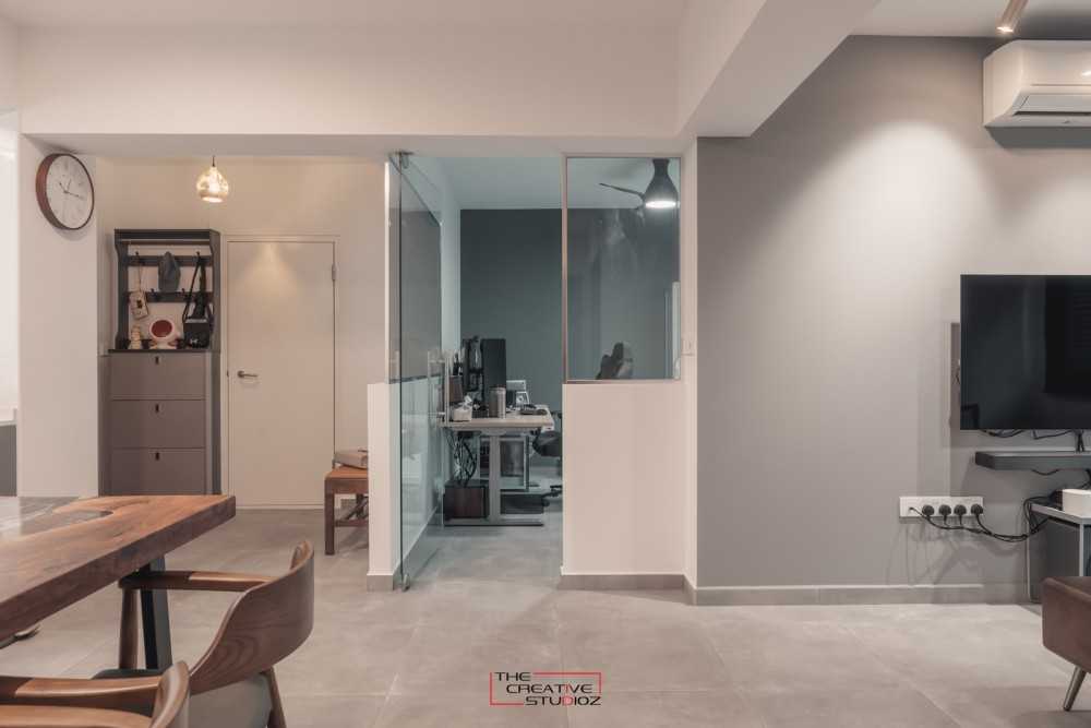 Modern Home Office with Desk and Desk Chairs