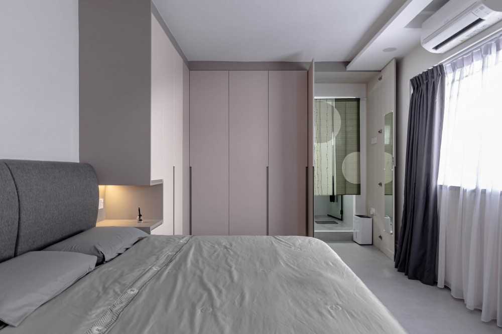 Minimalist Bedroom with Wardrobe and Sliding Wardrobe