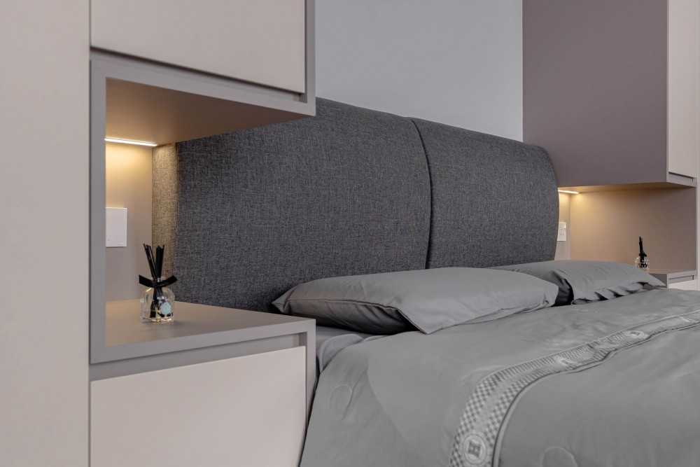 Minimalist Bedroom with Bedside Table and Bed