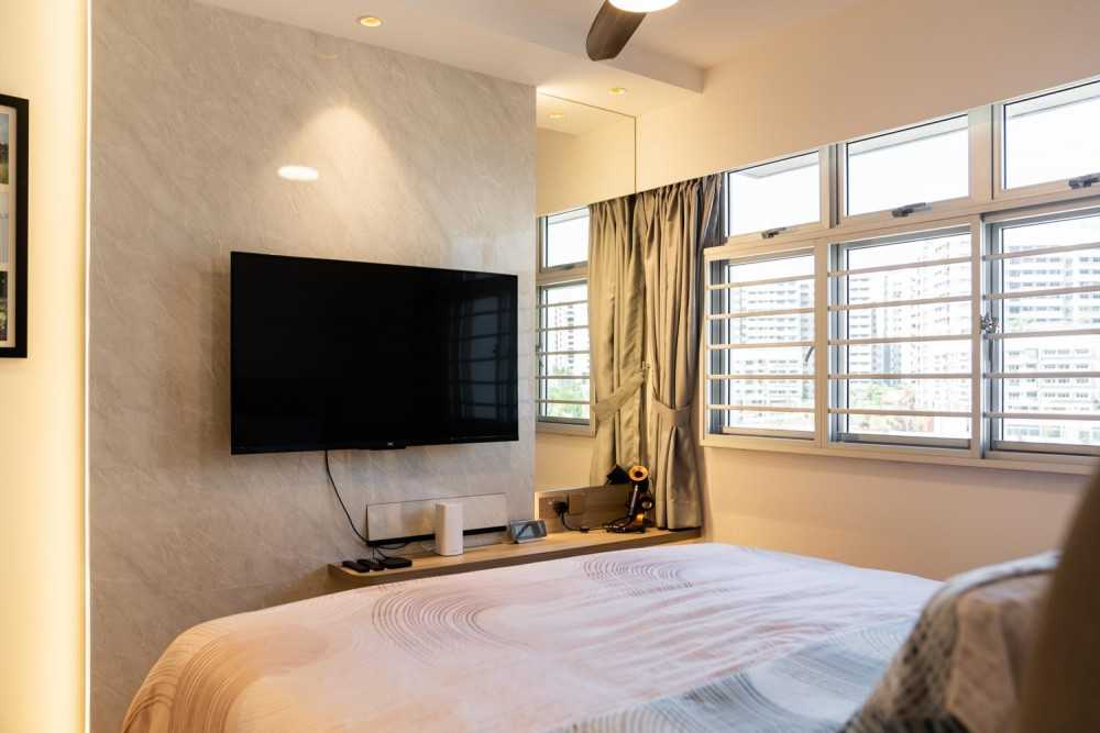 Modern Bedroom with Wardrobe and Bedroom Dresser