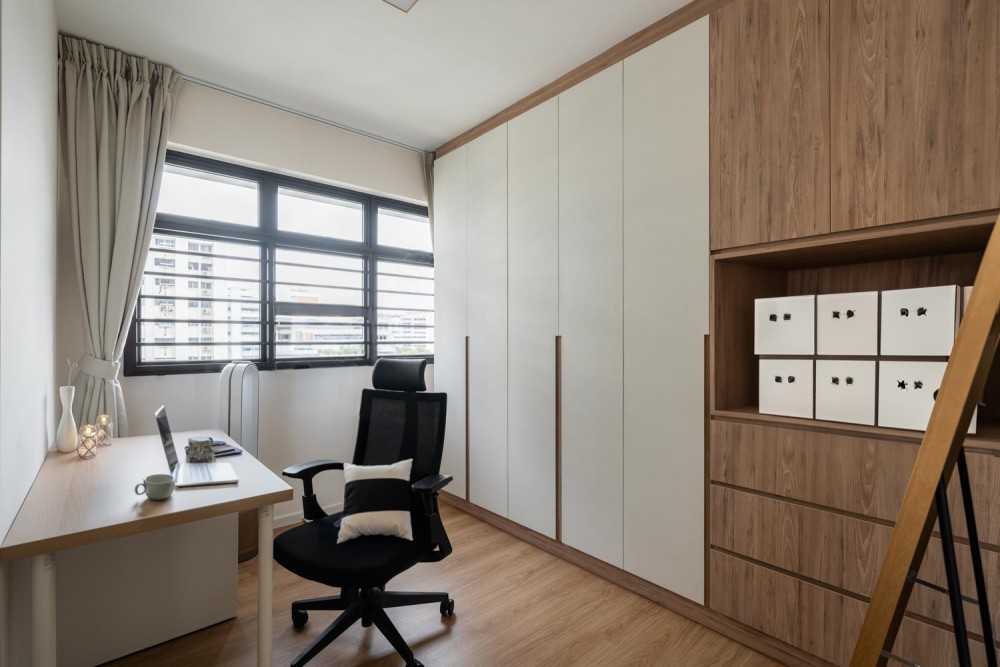 Scandinavian Study with Desk and Desk Chairs