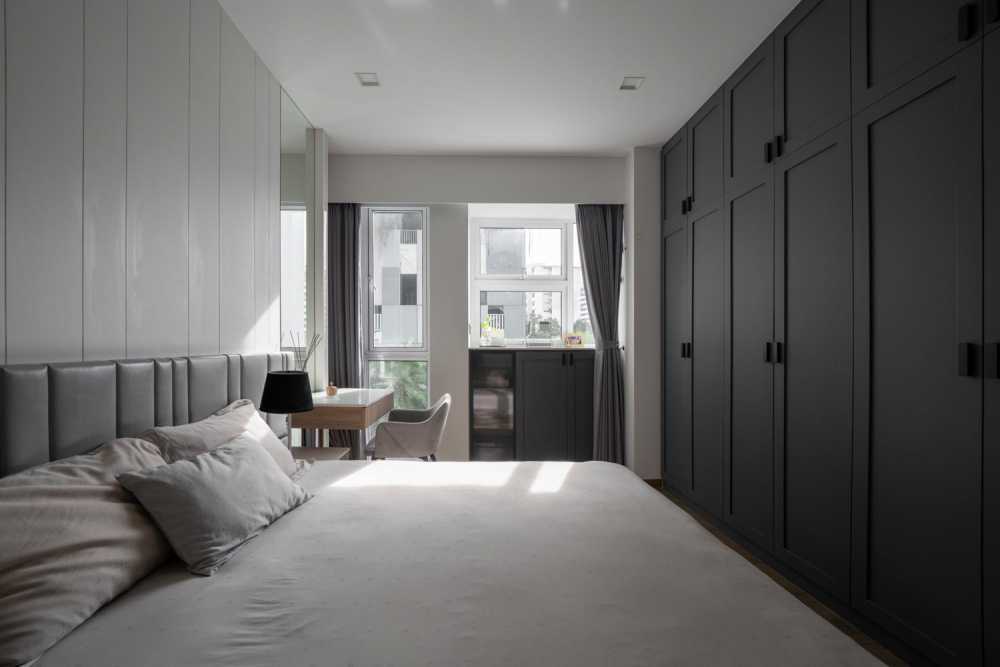 Modern Bedroom with Cove Lighting and Wardrobe