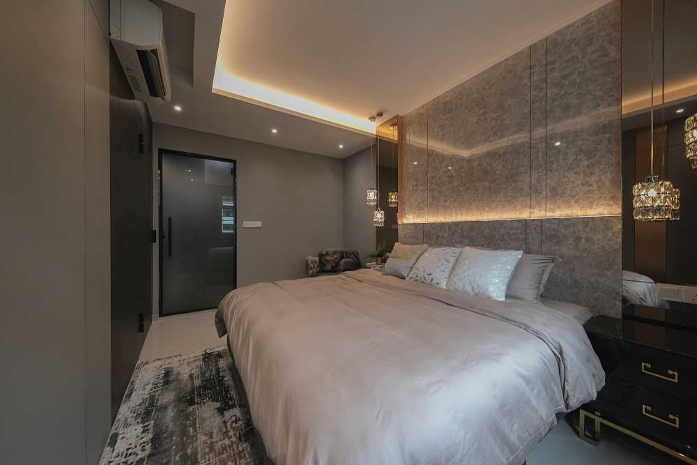 Modern Bedroom with Wardrobe and Roller Blinds
