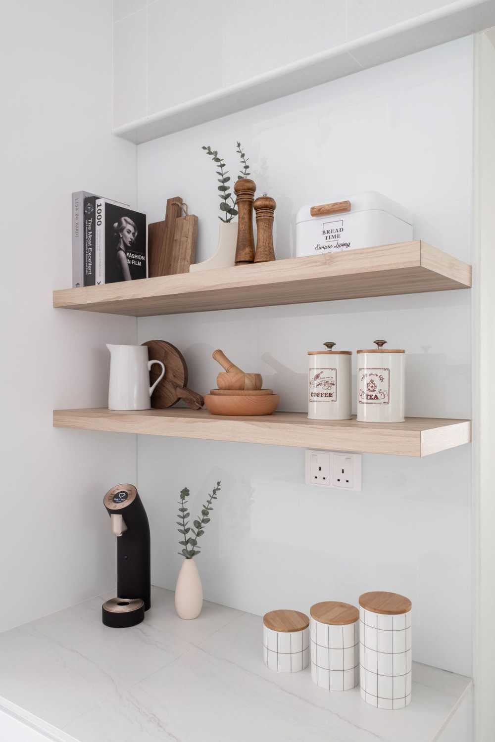 Scandinavian Kitchen with Kitchen Island and Cupboard