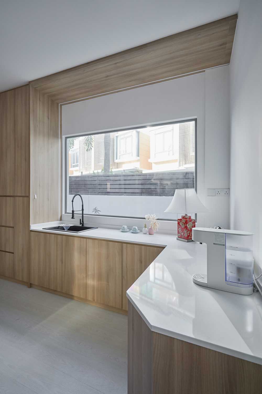 Scandinavian Kitchen with Kitchen Window and Kitchen Accessories