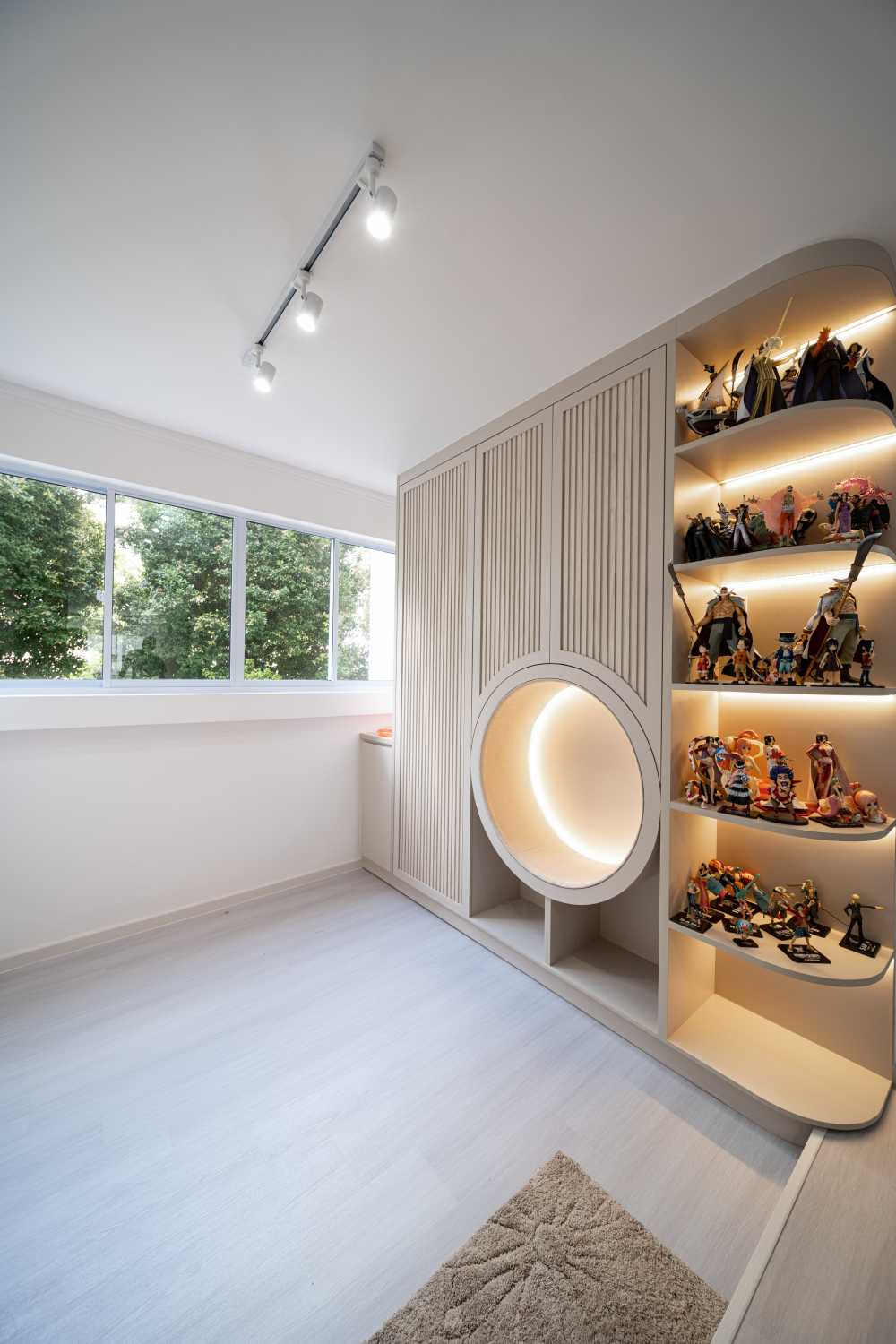 Scandinavian Entryway with Seating Bench and Shoe Rack