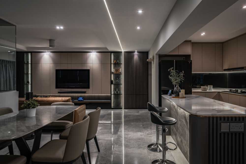 Modern Living Room with TV and Storage Cabinets