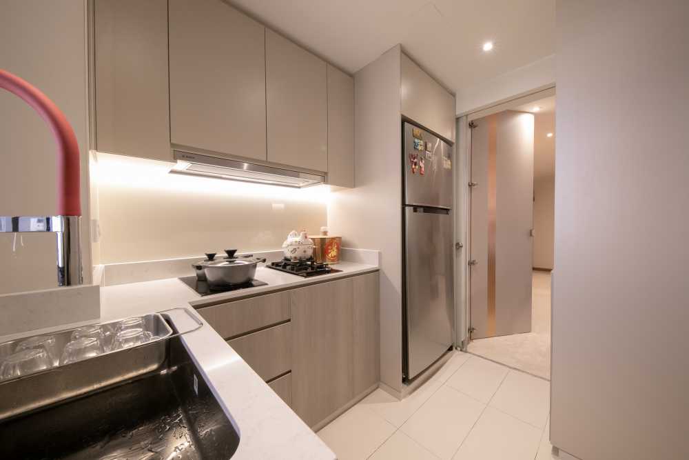 Modern Kitchen with Cupboard and Kitchen Accessories