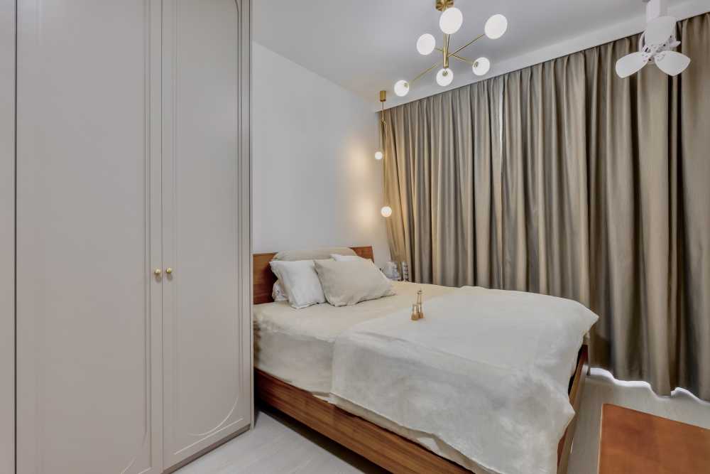 Modern Bedroom with Downlights and Queen Bed