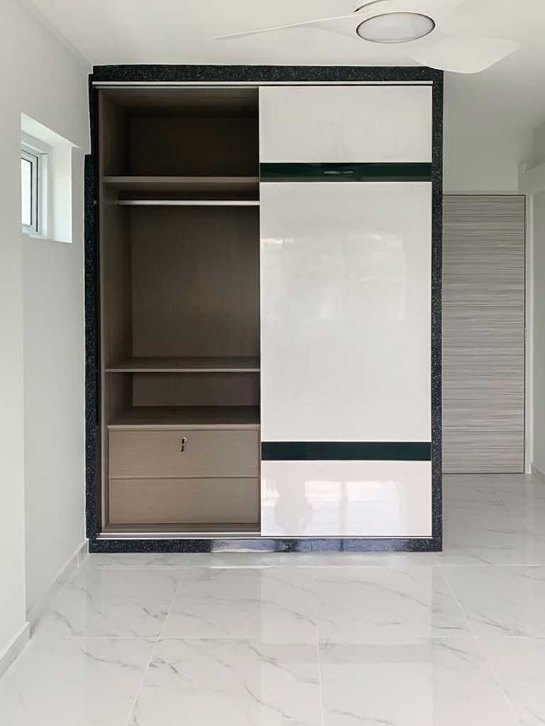 Scandinavian Bedroom with Wardrobe and Sliding Wardrobe