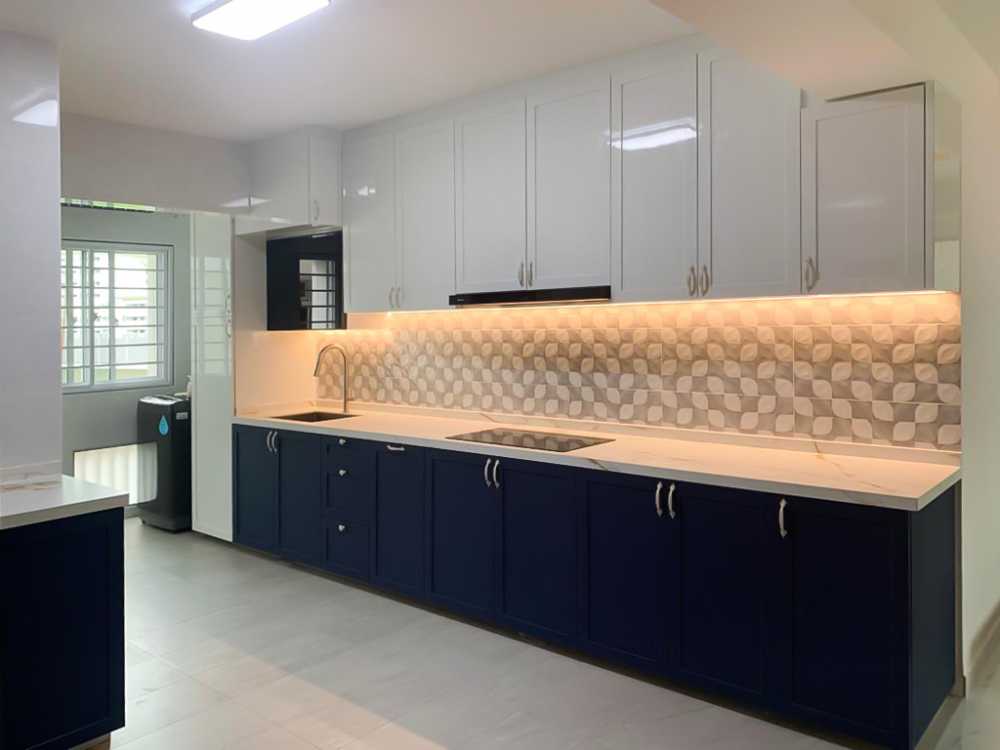 Scandinavian Kitchen with Kitchen Window and Kitchen Backsplash