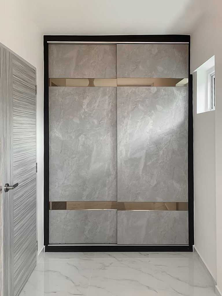 Scandinavian Bedroom with Wardrobe and Sliding Wardrobe