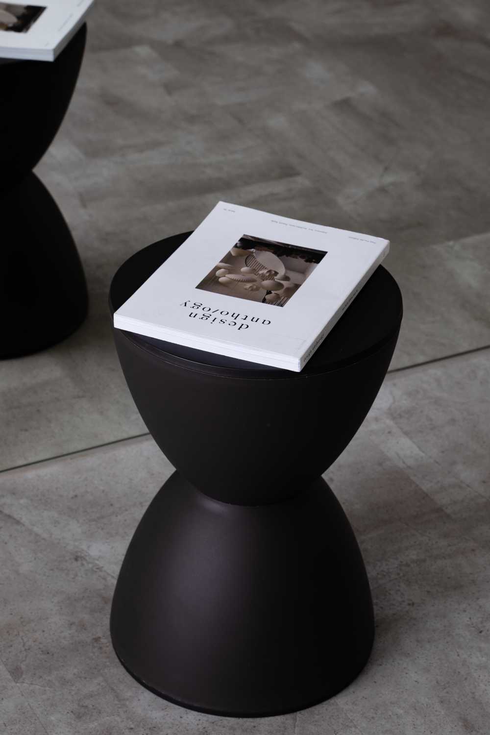 Contemporary Living Room with Coffee Table and Stools