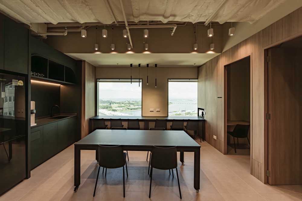 Contemporary Pantry with Dining Table and Dining Chairs