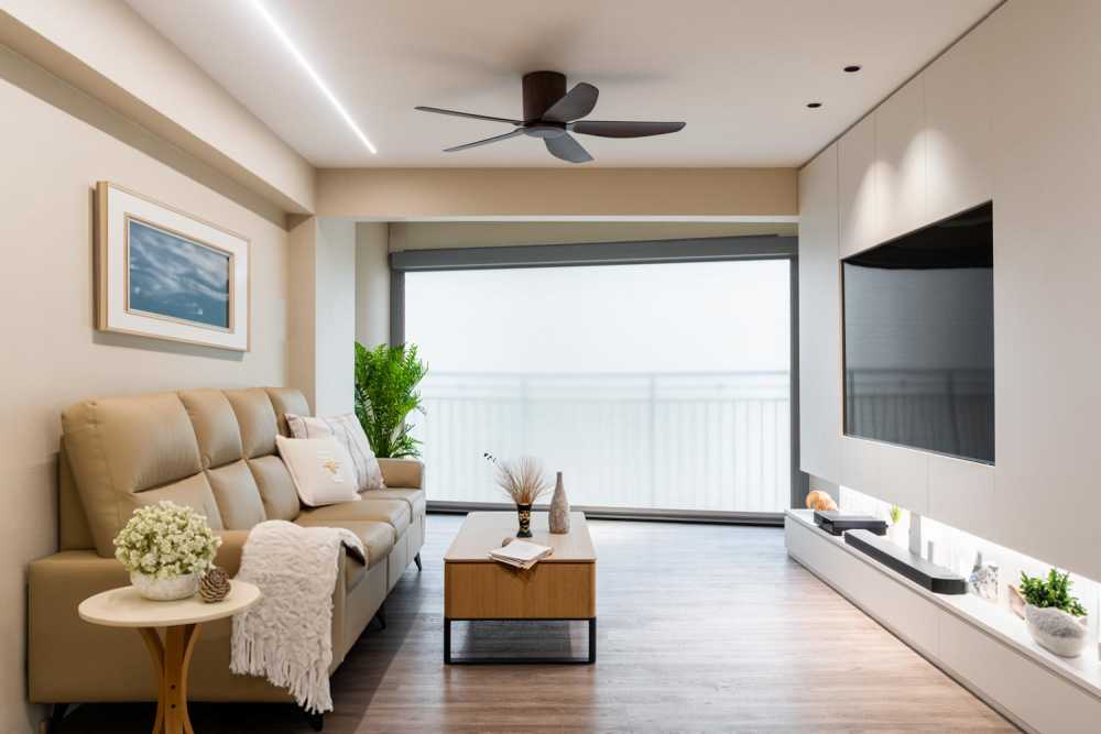 Modern Living Room with Sofa and TV