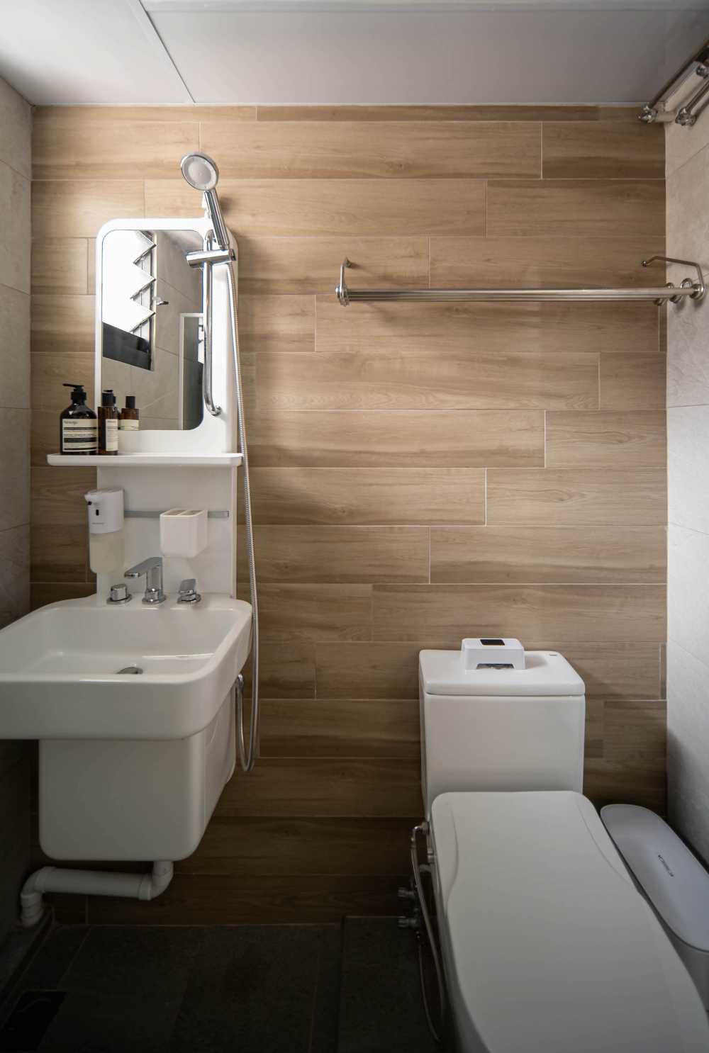 Asian Bathroom with Mirror and Bathroom Mirrors