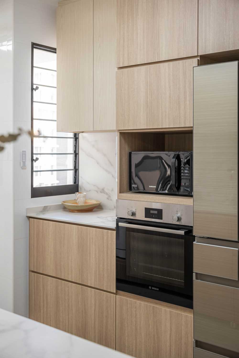 Asian Kitchen with Kitchen Window and Kitchen Island