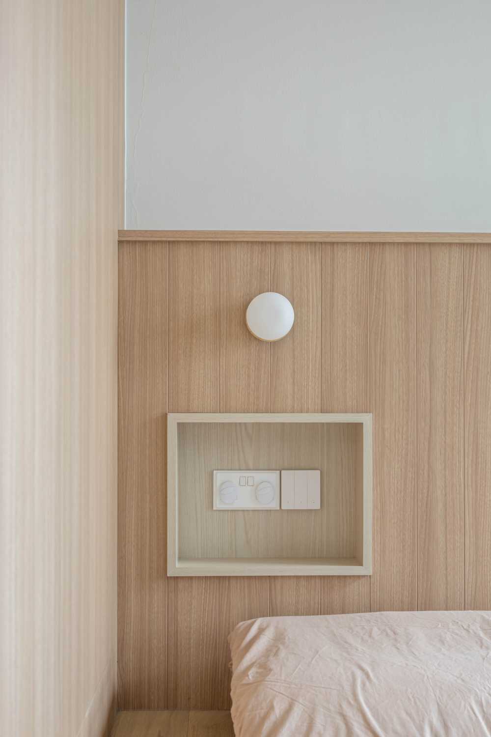 Asian Bedroom with Small Storage and Open Storage