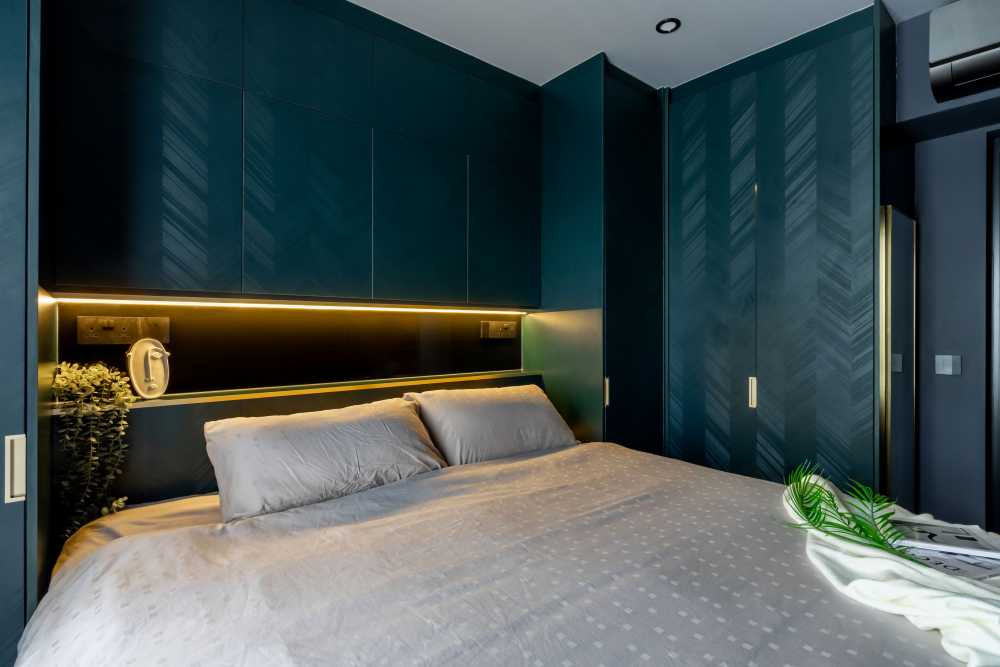 Contemporary Bedroom with Wardrobe and Queen Bed