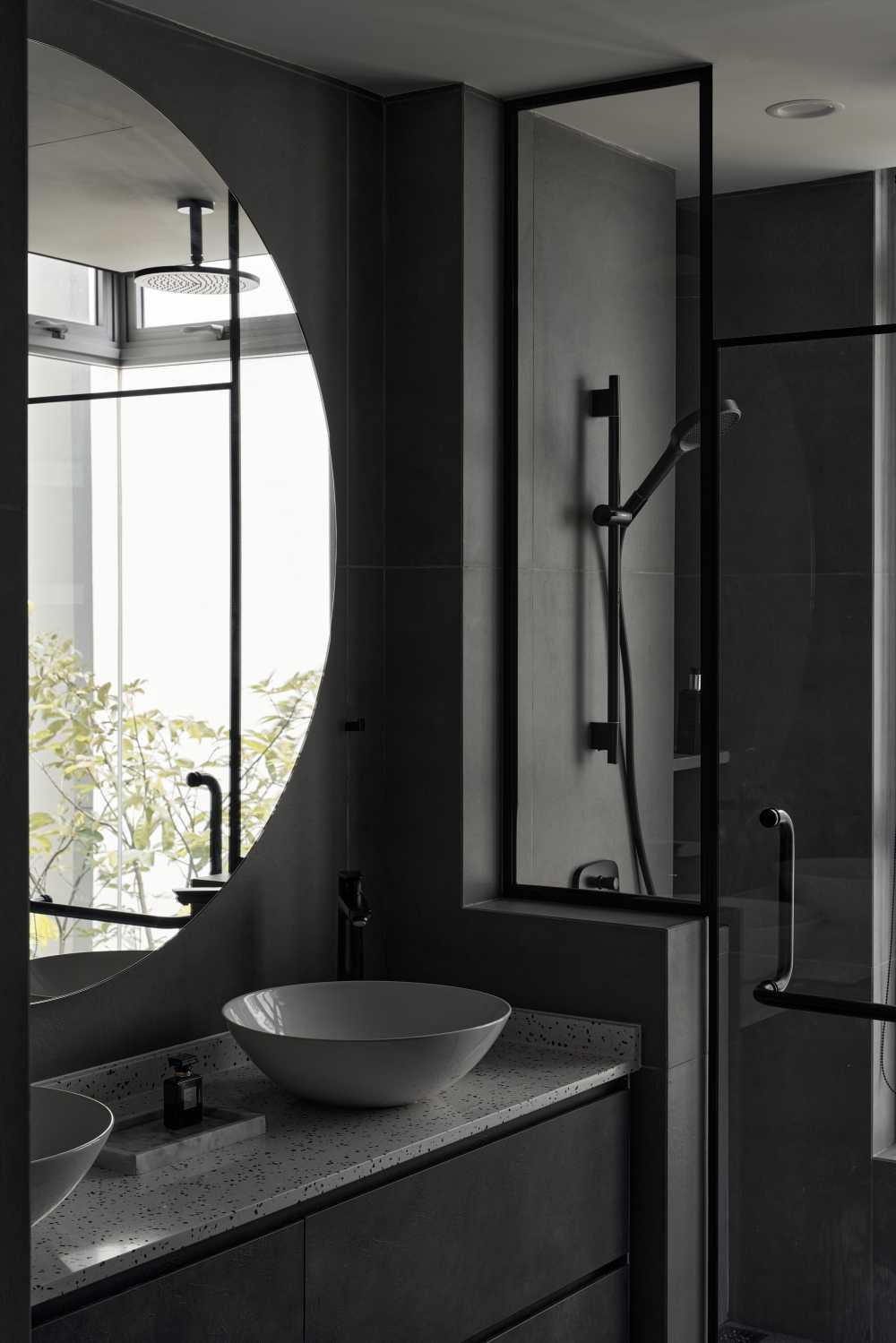 Modern Bathroom with Mirror and Bathroom Mirrors