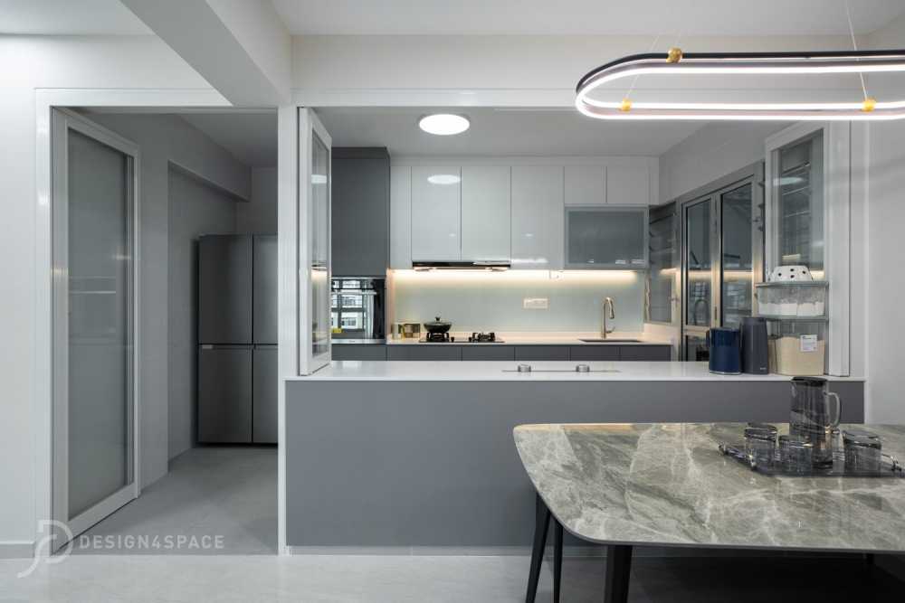 Modern Kitchen with Kitchen Window and Open Kitchen