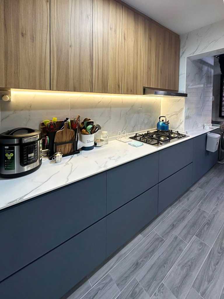 Scandinavian Kitchen with Kitchen Accessories and Kitchen Tap