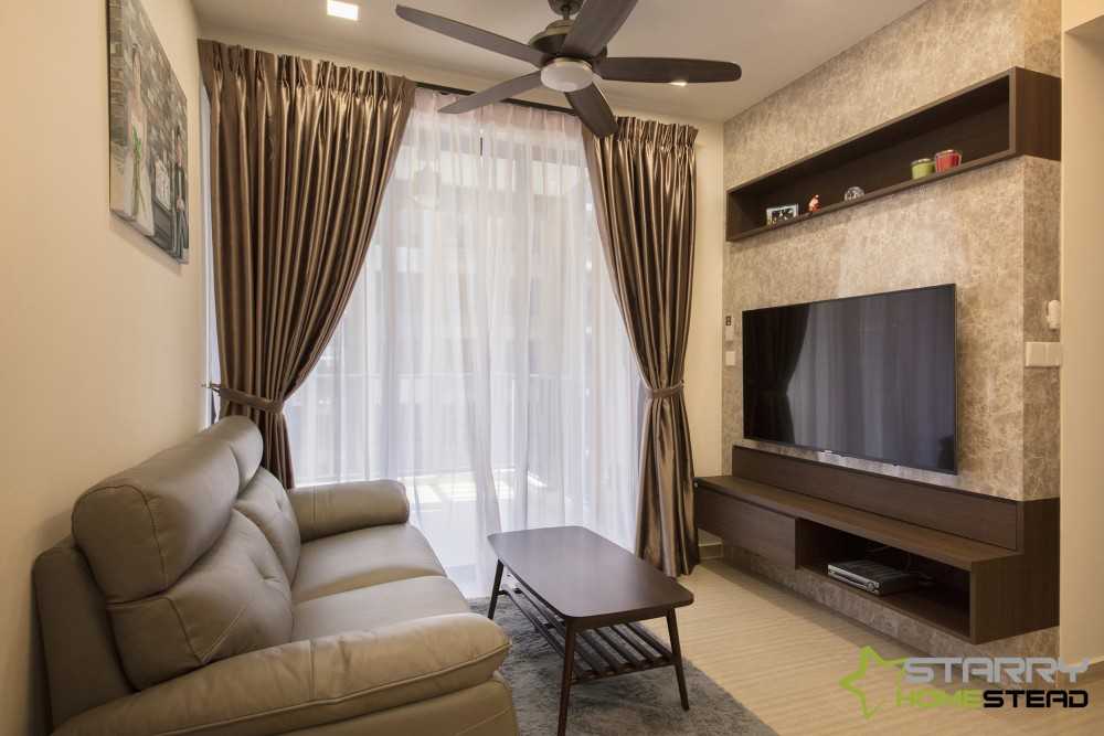 Modern Living Room with TV Console and Feature Wall