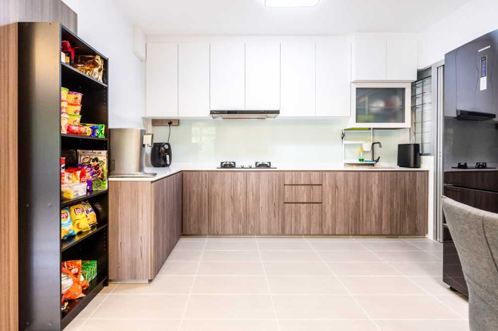 Modern Kitchen with Kitchen Window and Mosaic