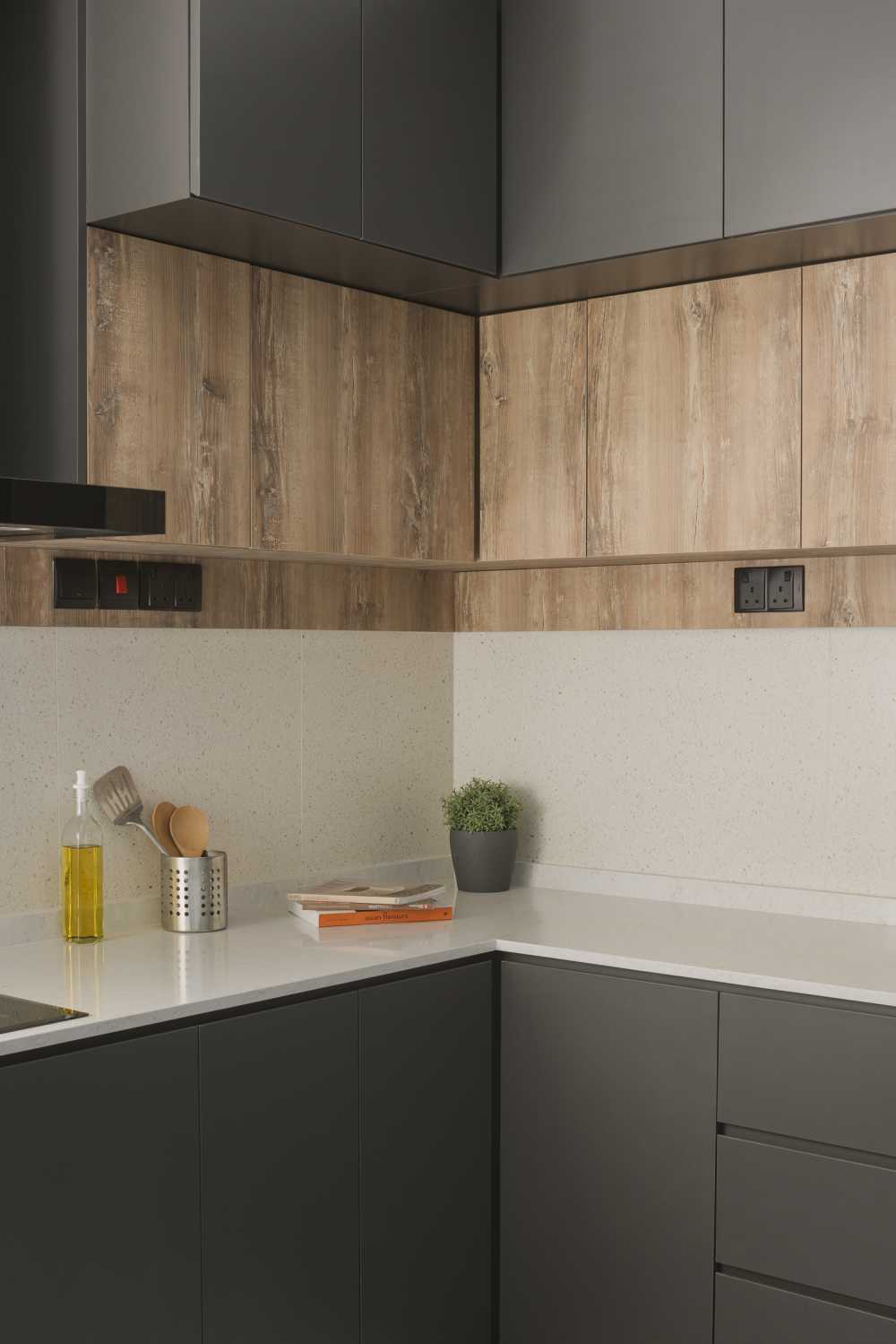 Industrial Kitchen with Countertop and Kitchen Island