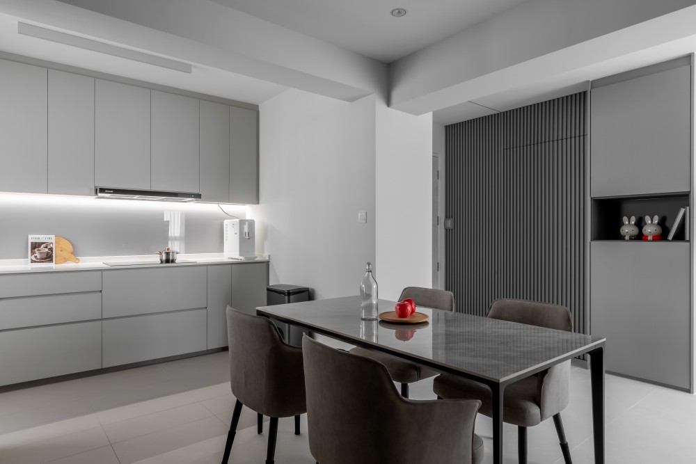 View of Minimalist Dining Room at Marsiling Groove by U-Home Interior Design ...