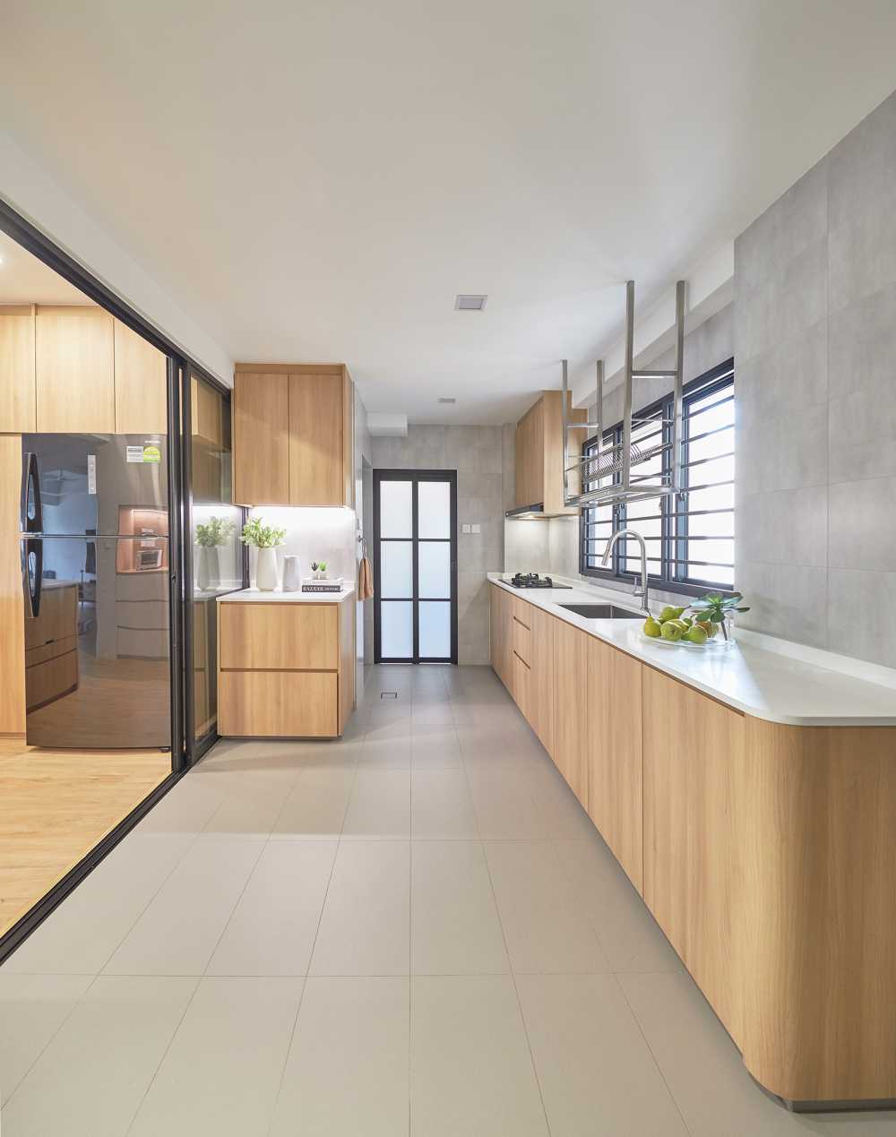 Scandinavian Kitchen with Kitchen Window and Kitchen Backsplash