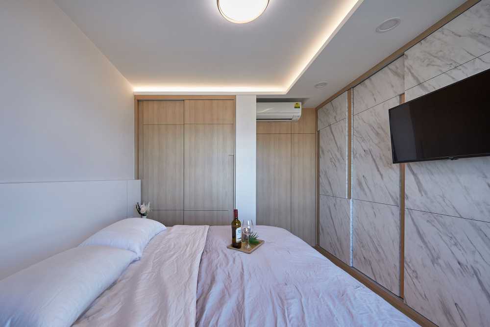 Scandinavian Bedroom with Wardrobe and Sliding Wardrobe
