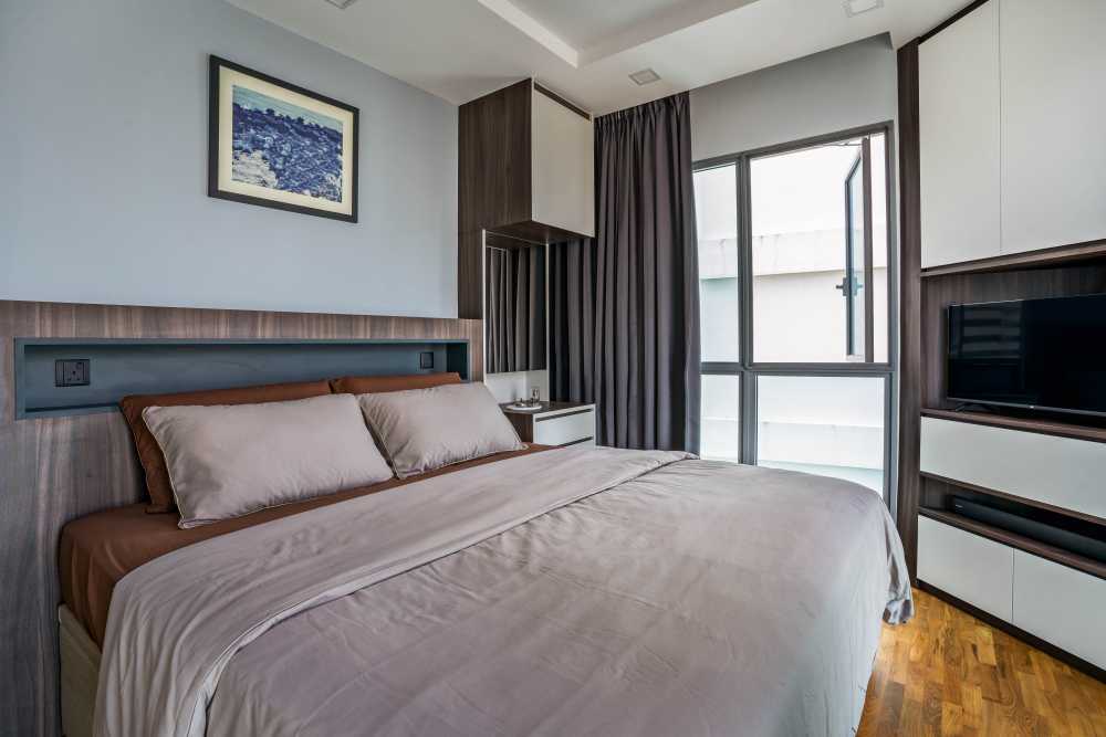 Contemporary Bedroom with Closet and Bedroom Dresser
