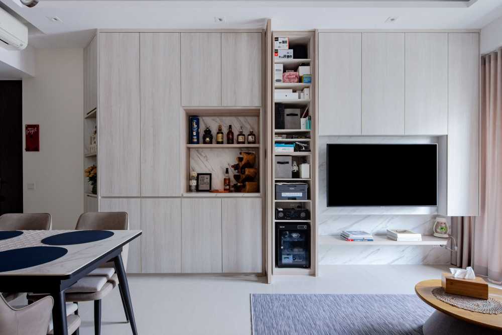 Contemporary Living Room with Sofa and Lighting