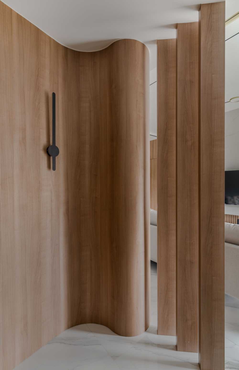 Contemporary Entryway with Mirror and Shoe Cabinets