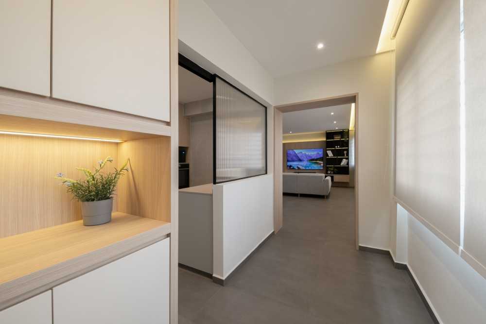 Minimalist Living Room with TV Console and Sofa